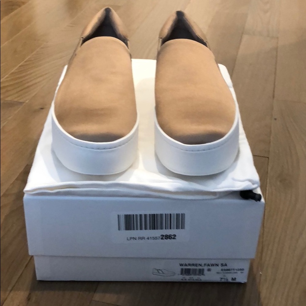 Brand New Vince satin platform flats